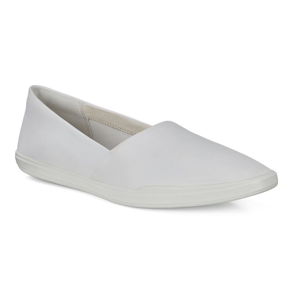 ECCO Womens Loafer White - Simpil - UKF-413085